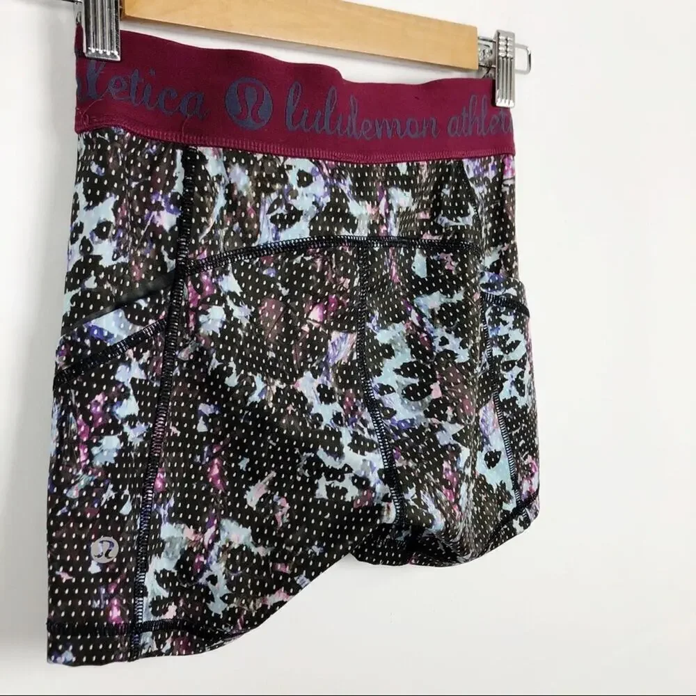 Lululemon What The Sport Bikers Shorts  Purple 2